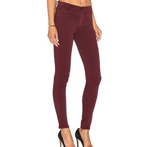 Hudson Nico Mid Rise Super Skinny Jeans Cabernet